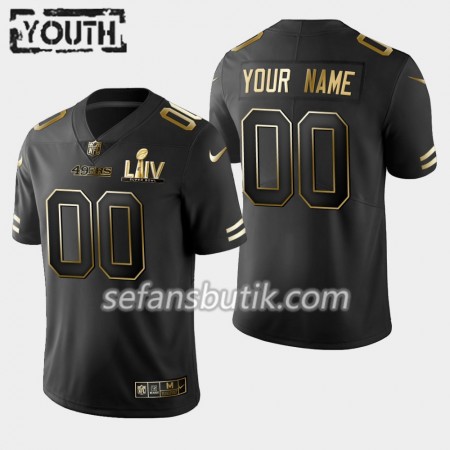 San Francisco 49ers Tröjor Custom Nike Svart Golden Edition 2020 Super Bowl LIV - Barn San Francisco 49ers Tröjor Custom Nike Svart Golden Edition 2020 Super Bowl LIV - Barn